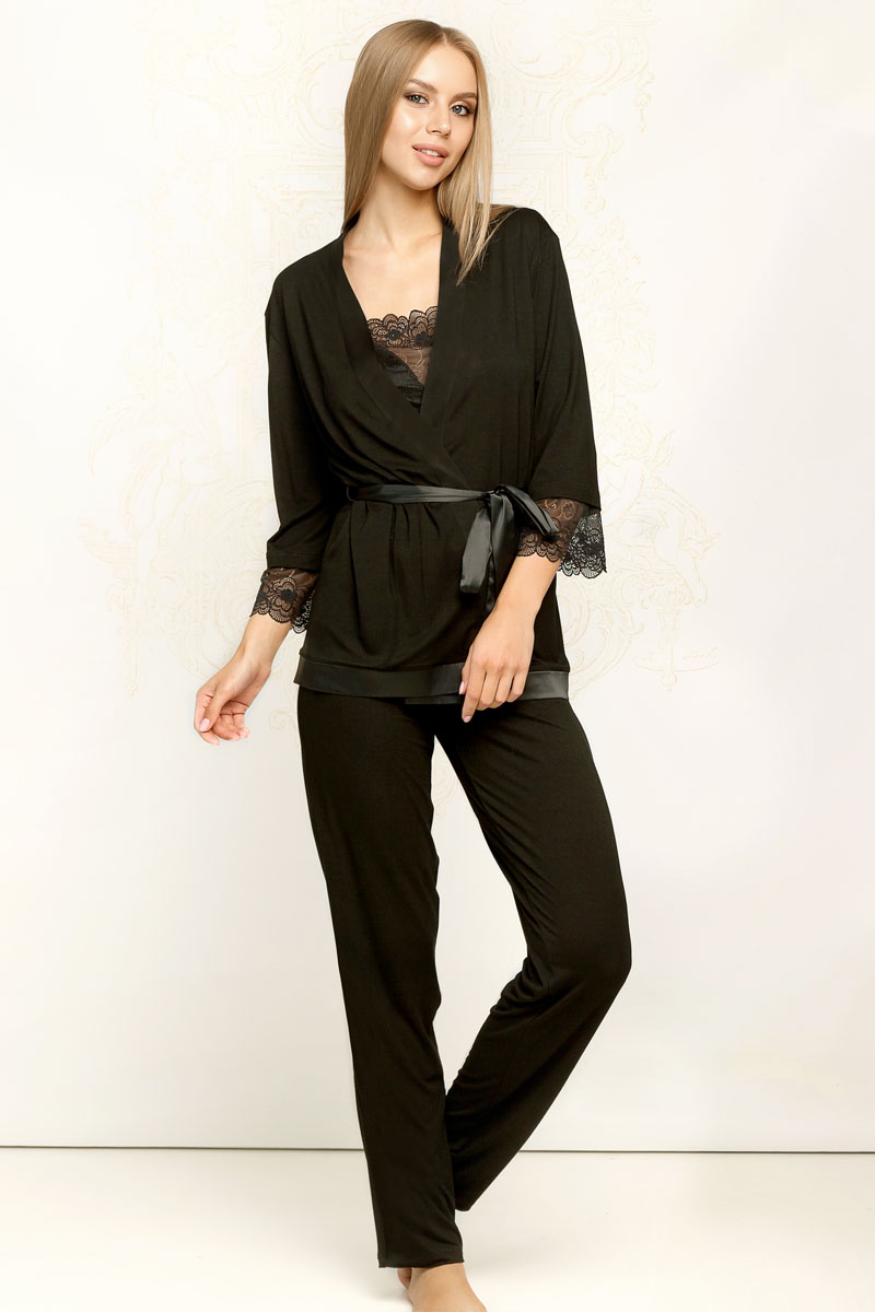 7027-6219-2 Комплект-тройка (майка+брюки+халат)